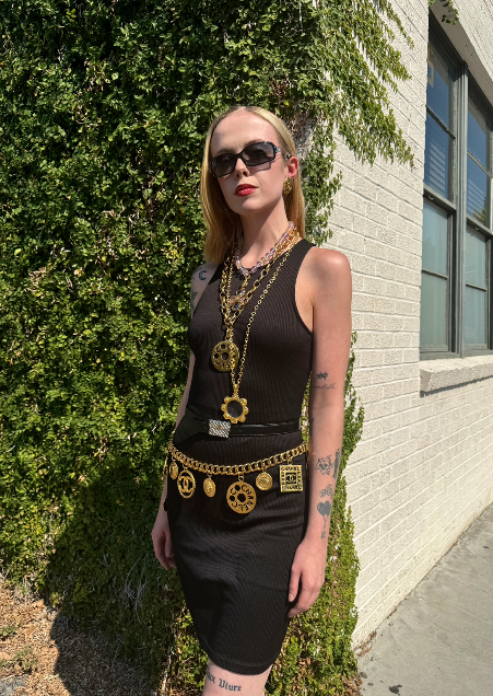 CHANEL Spring 1993 ICONIC Gold Multi Pendant Chain Belt — Garment